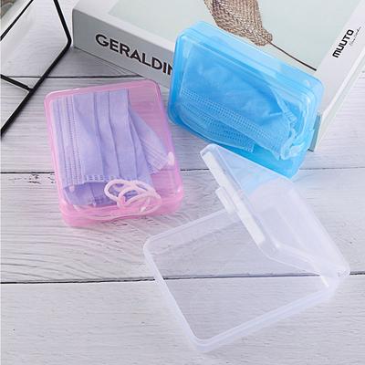 Staubdichter tragbarer Gesichtsmaskenbehälter Puderpuff-Etui Aufbewahrungsbox Transparente Maskenaufbewahrungsbox