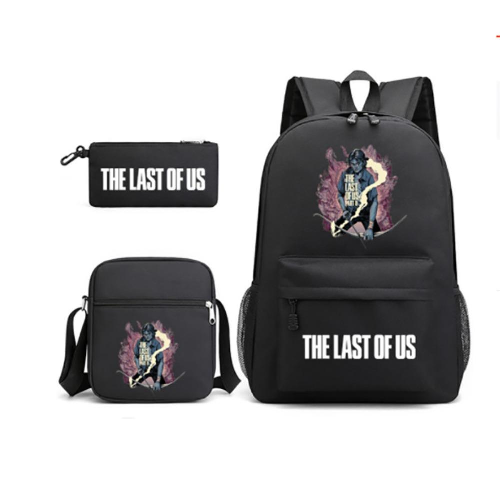 2023 Film and Television Peripheral Printed School Bag 3-piece Casual Pencil Bag Shoulder Bag Double Shoulder Back