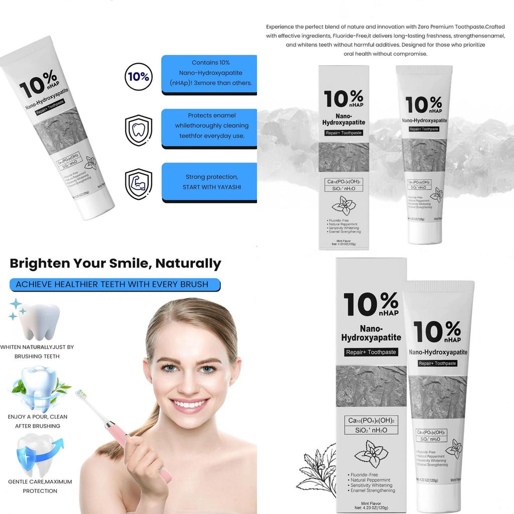 10%nhap Nano Hydroxyapatite Toothpaste With Whitening For Adult Dental Care