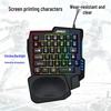 Single-Handed Mechanical Keyboard with RGB Lighting & Wrist Rest for PUBG/FPS