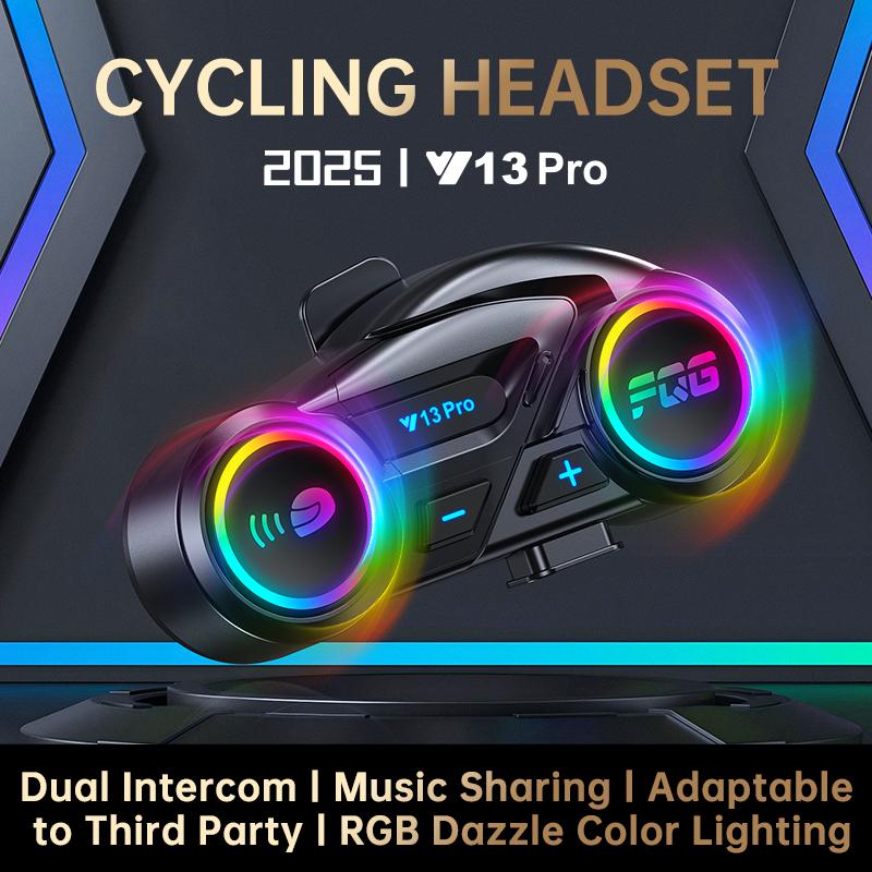 1/2pcs Motorcycle Intercom Headset Helmet 500M Distance For 2 Riders intercommunicator Waterproof Music Sharing Moto Interphone