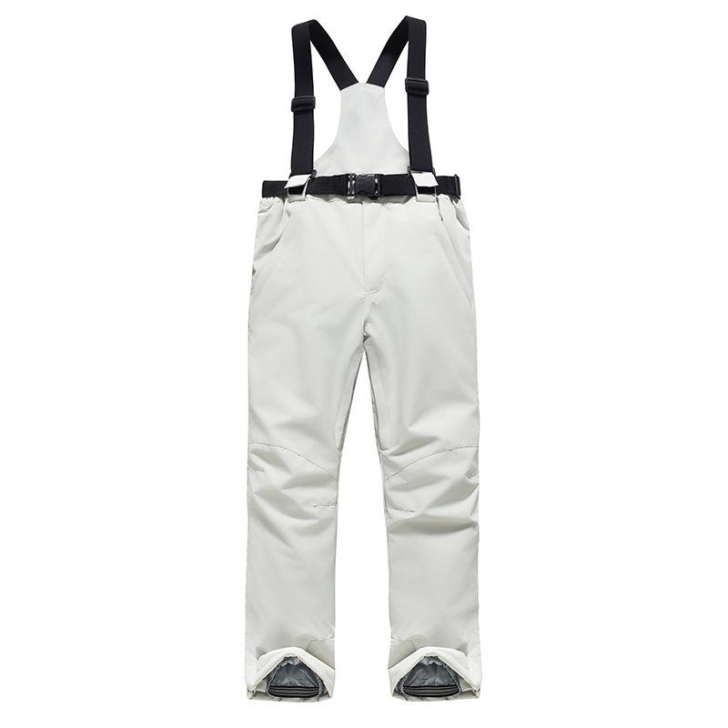 Unisex Winter Windproof Ski Bib Pants - Warm & Thickened for Outdoor Snowboarding