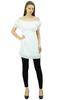 Bimba Women's Off shoulder Puff Sleeve Tops Elastic Waist Blouse Cotton