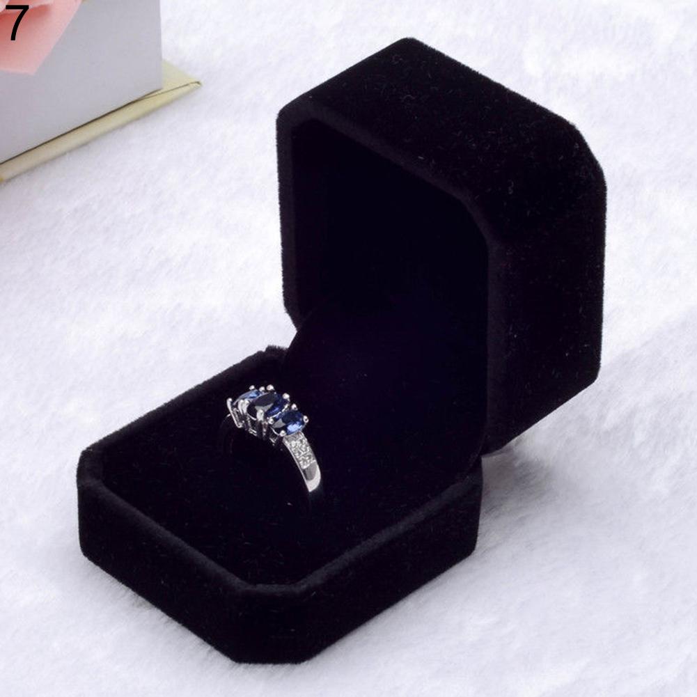 Velvet Engagement Wedding Earring Ring Pendant Jewelry Display Box Gift Case