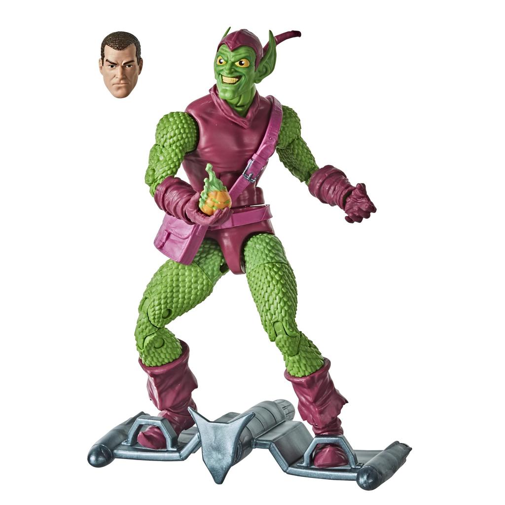 Hasbro Marvel Legends Series Spider-Man Green Goblin Retro Comics Collectible 6-Inch Action Figure E9321 Authentic