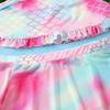 Maillot de bain sirène 3 pièces pour filles, ensemble bikini tankini à séchage rapide avec jupe de plage pour 7 à 14 ans