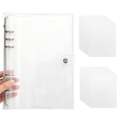 Topmvp Sticker Album, A5 Size, Large, Transparent, 6-Hole Binder | Includes 20 Removable Sticker Sheets (A5)