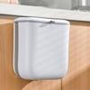 Folding Trash Can Wall Mounted Garbage Bin With Lid For Kitchen Bathroom Toilet Waste Storage Bucket Under Sink Container