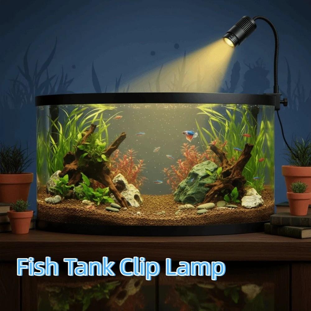 Rotatable LED Aquarium Light 3/12 W Grow Light Decorative Landscape Lamps  Reptile Tank