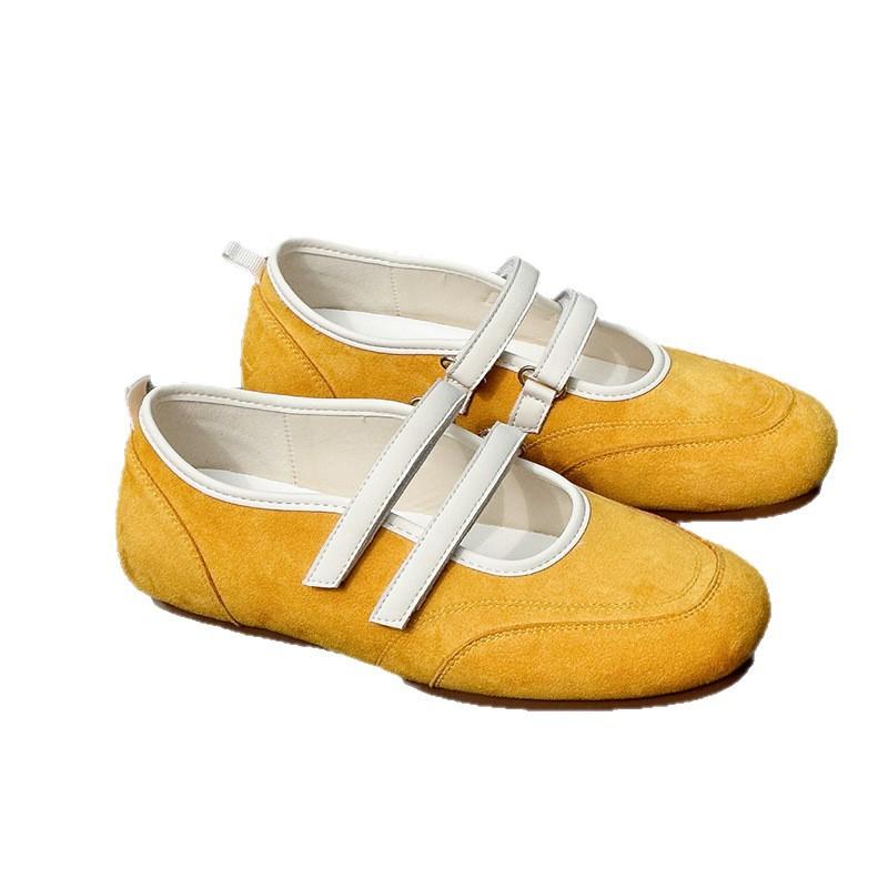 [Fanfna] Silbernes Licht Mund einzelne Schuhe Damen 2025 neu Doppelspange Nischendesign Mary Jane lässige Damenschuhe