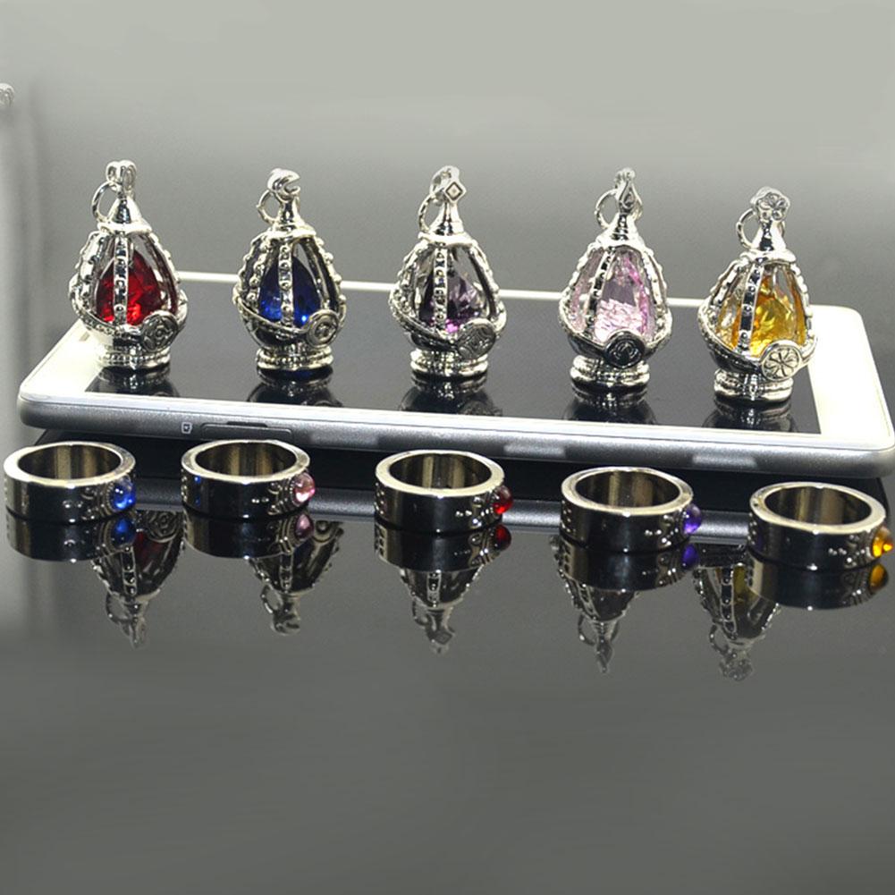 Magic Girl Necklace Small Circle Soul Necklace Ring Set Jewelry Pendant Soul Spirit Core Necklace Ring Card Set Anime Necklace