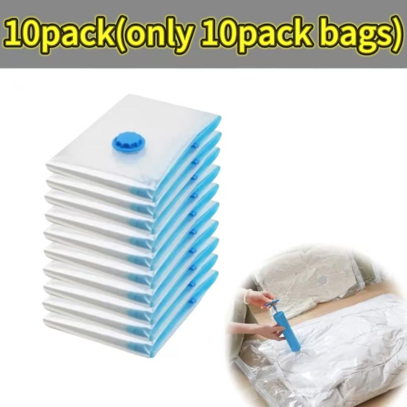 1-10pcs Thickened Vacuum Compression Bag,Transparent Quilt Vacuum Bags, Storage Bags, Household Clothing Storage and Sorting Bag
