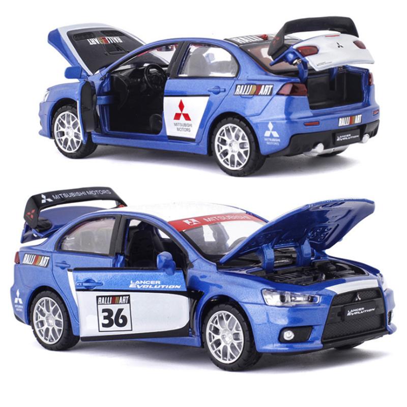 1/32 Mitsubishi Lancer Evolution Model Závodního Auta ze Slitiny Kovový Odlévaný Model Auta Simulační Sběratelský Předmět Dětský Dárek