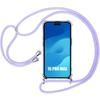 Crossbody Case - iPhone 15 Pro Max - Soft Silicone - Anti-Scratch - Purple - Lightweight
