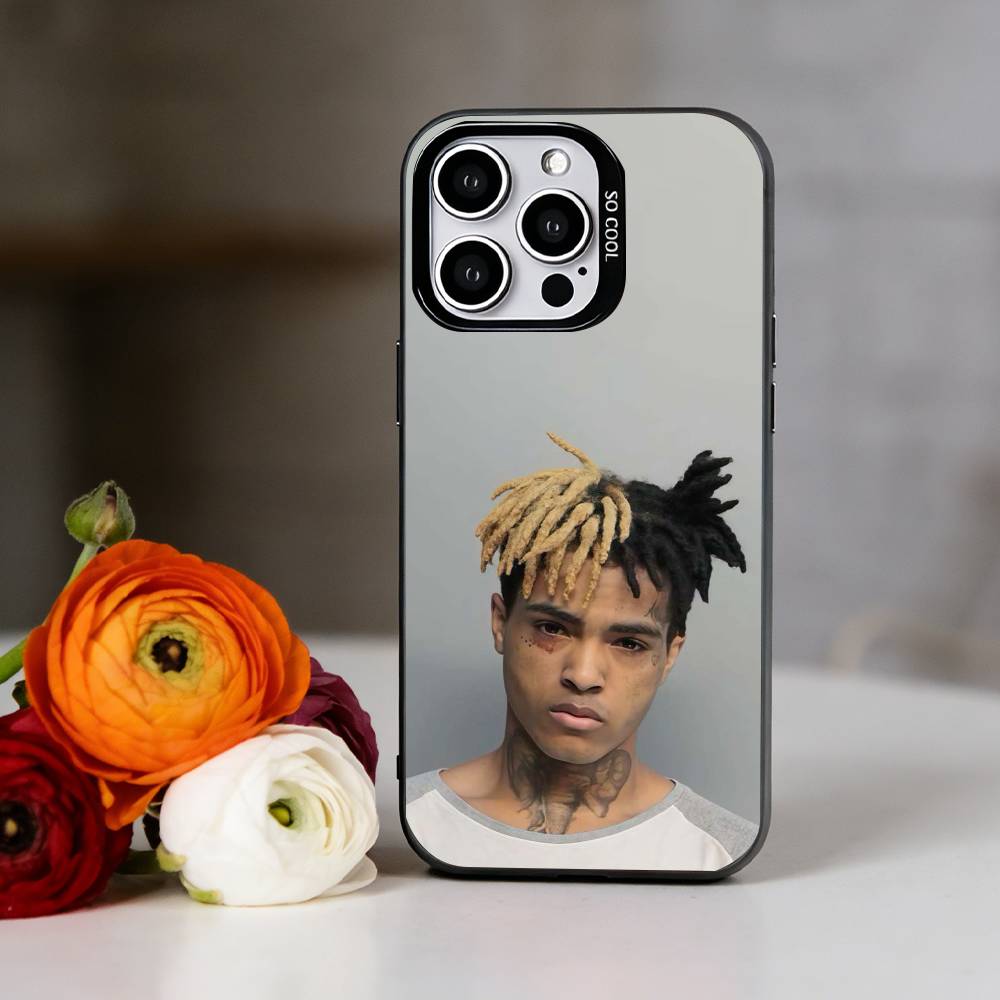 Rapper X-XXXTentacionS Phone Case For iPhone 17,16,15,14,13,12,11 Plus,Pro Max,XS,Colorful Silver Phone case Funda Cover