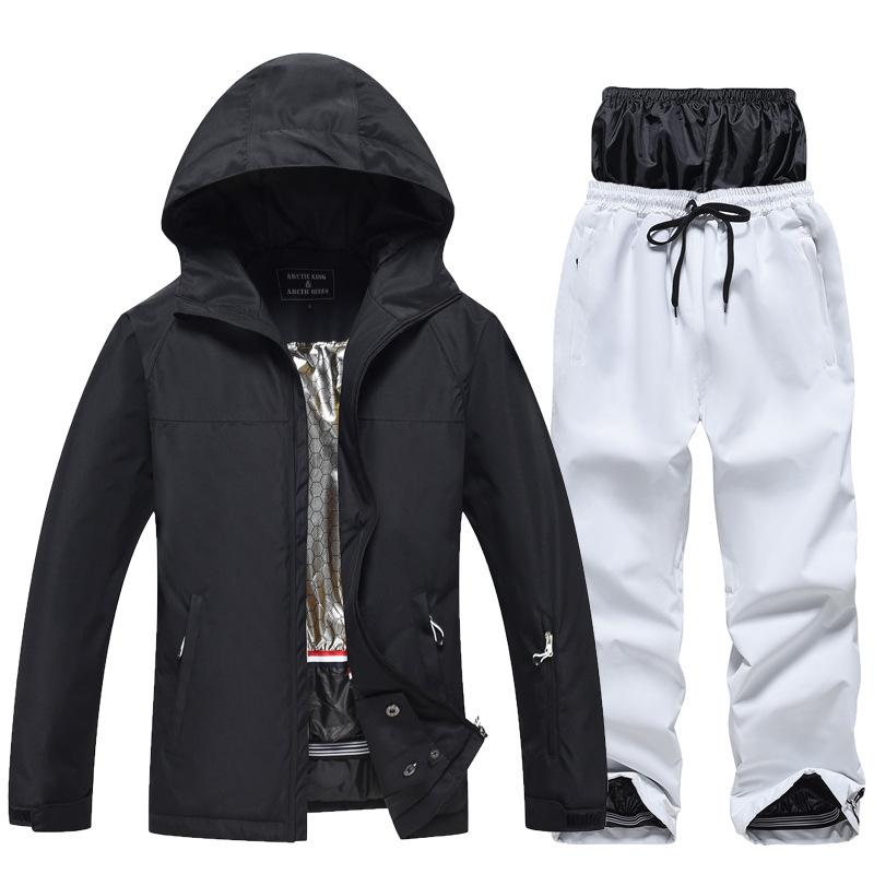 Erkek ve Kadınlar İçin Kayak Takımı Dış Mekan Kışlık Sıcak Snowboard Takımı Su Geçirmez Rüzgar Geçirmez Kayak Ceketi ve Pantolon Seti Oversize Nefes Alabilir Yalıtımlı Kar Takımı