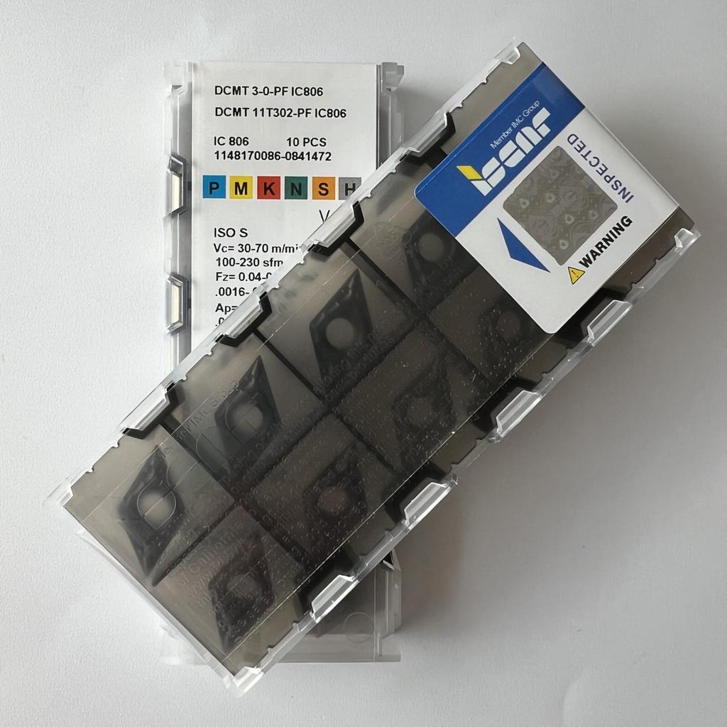 ISCAR / DCMT11T302-PF IC806 / Industrielle wendeschneidplatten aus Hartmetall 10 Stück
