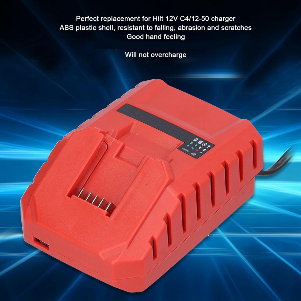 Battery Charger Replacement Power Tool Accessories for Hilti 12V C4/12‑50 Industrial Supplies