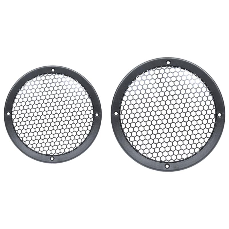 Speaker Cover with Cell Pattern Center, Black Circular Front Guard for Sound Cabinet Repair and Box Project Use