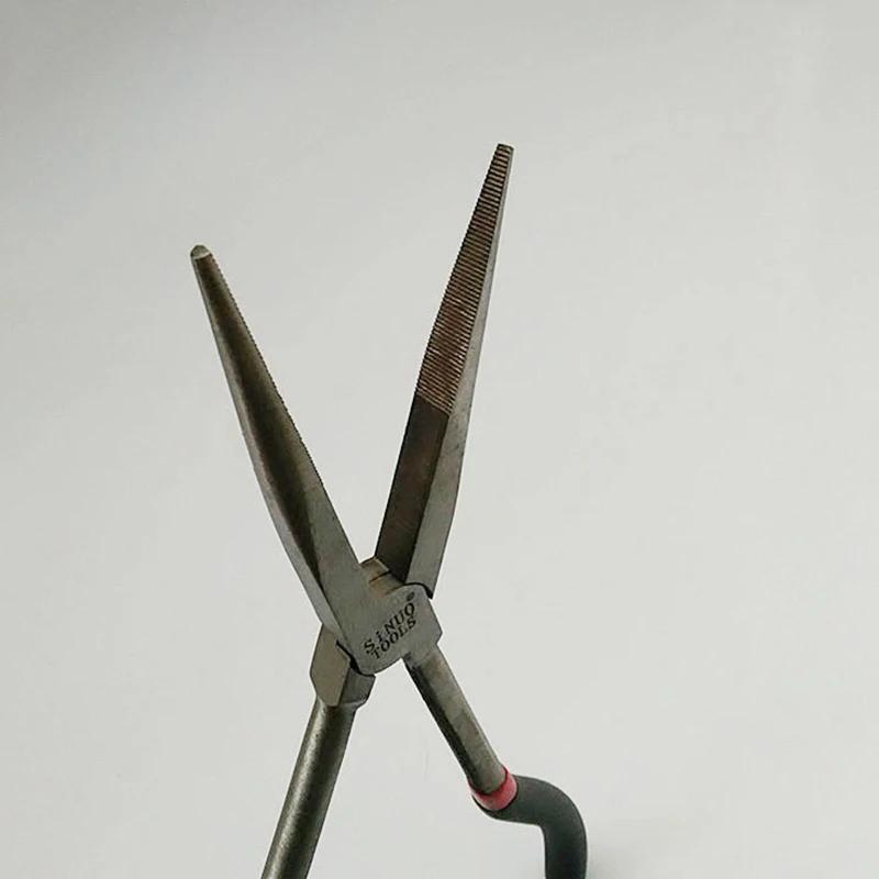 1 Stück breite Flachzange, Nylon-Glattschnabelzange, handgefertigtes Reparaturwerkzeug, Drahtbiegen