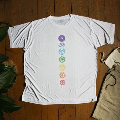 Chakra Bambus Yoga T-Shirt, 100% Bio und ethisch, handgefertigtes spirituelles Yoga Meditation Tee