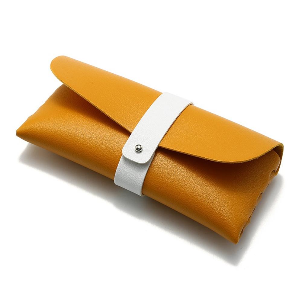 

Портативный мягкий футляр для солнцезащитных очков из искусственной кожи, защитный чехол для очков, сумка для очков, чехол для очков для чтения, аксессуары жёлтый