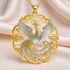 Nine-tailed Fox Enamel Pendant Necklace Waterproof Chinese Traditional Jewelry Durable Chain for Women Graduation Gift