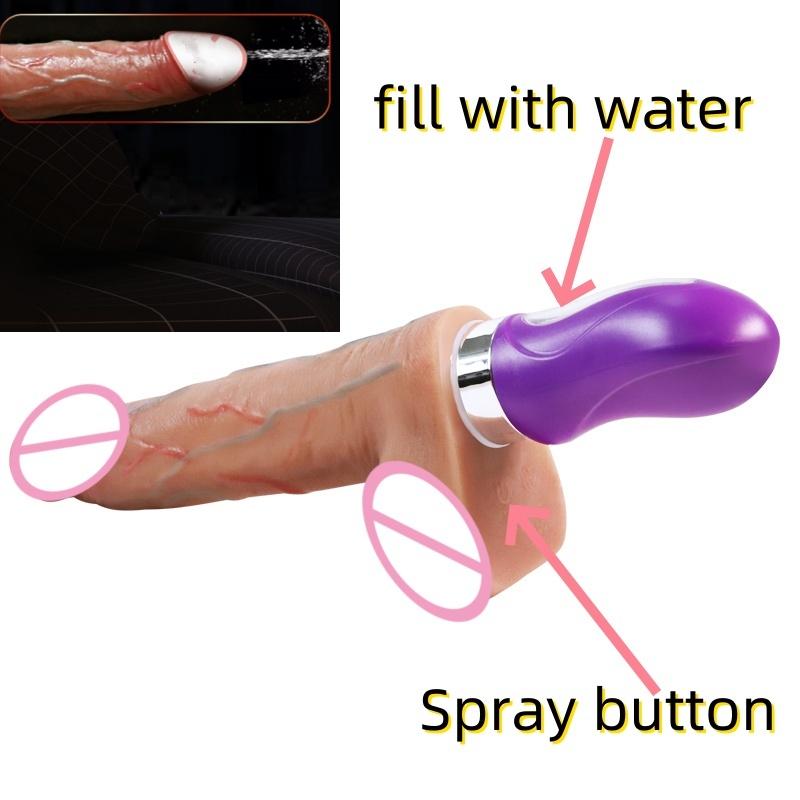 VaHppy Smart Spray Dildo Electric Penis Masturbator for Women Girls Lesbian Sex Toys Adult Products Liquid Silicone Stretching