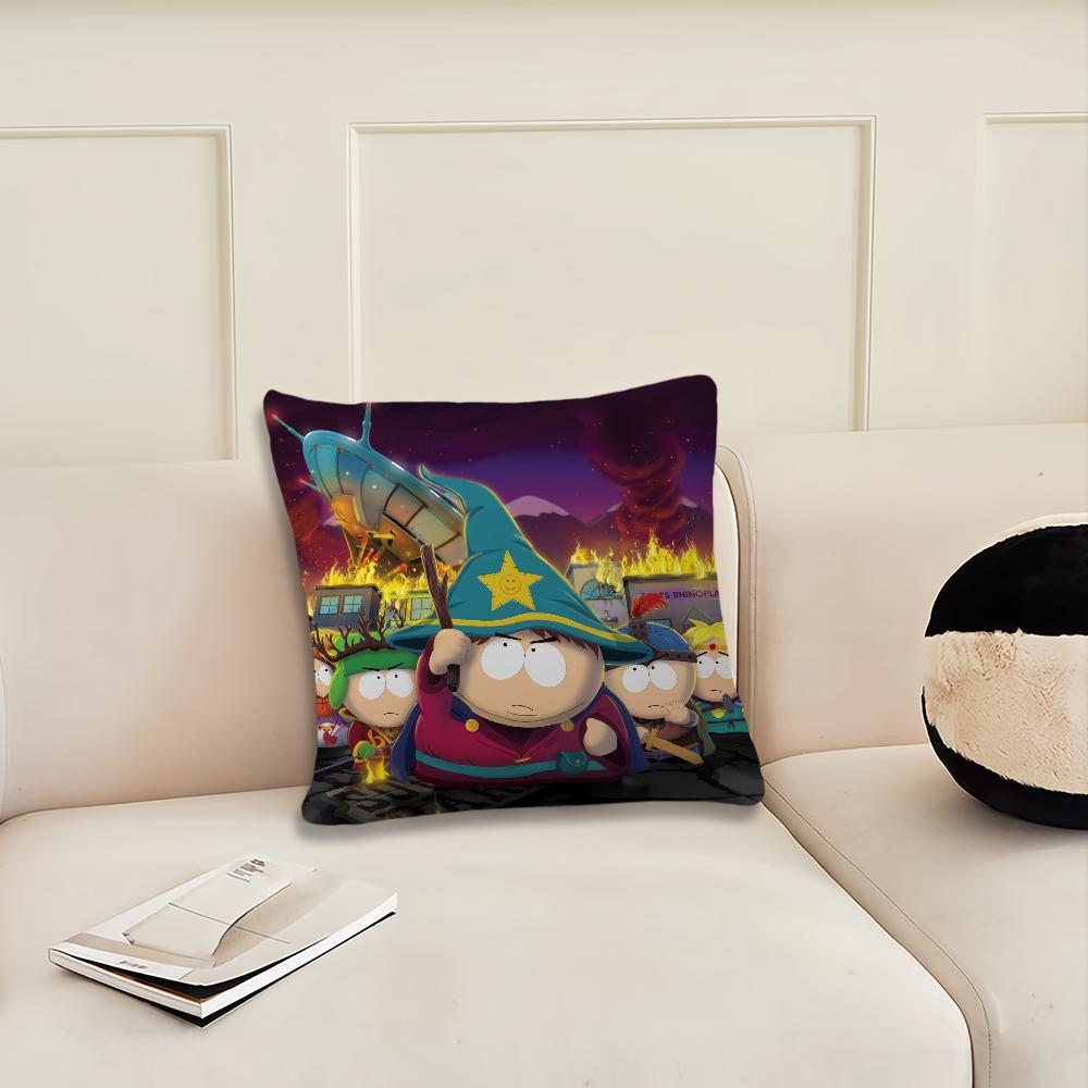 Cartoon S-South P-Park Cute Funny Cushion Cover Living Room Headboard Office Cushion Bedroom Cushion Sofa Nap Time Pillow Case