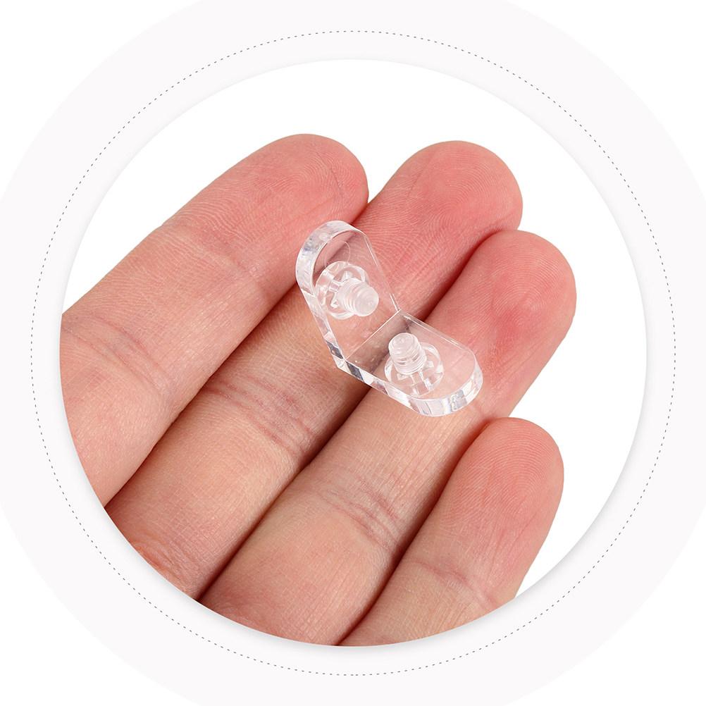 12pcs Clear Acrylic L Shape Corner Brackets For Display Boxes Reinforcement Connectors Corner Brackets Edge Clips Fasteners