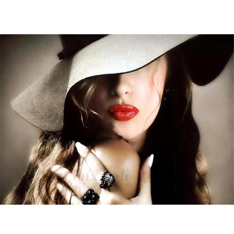 

Полный 5D Diy алмазная живопись красные губы красота Алмазная вышивка полный набор аниме наборы для вышивки крестом домашний декор подарок ручной работы