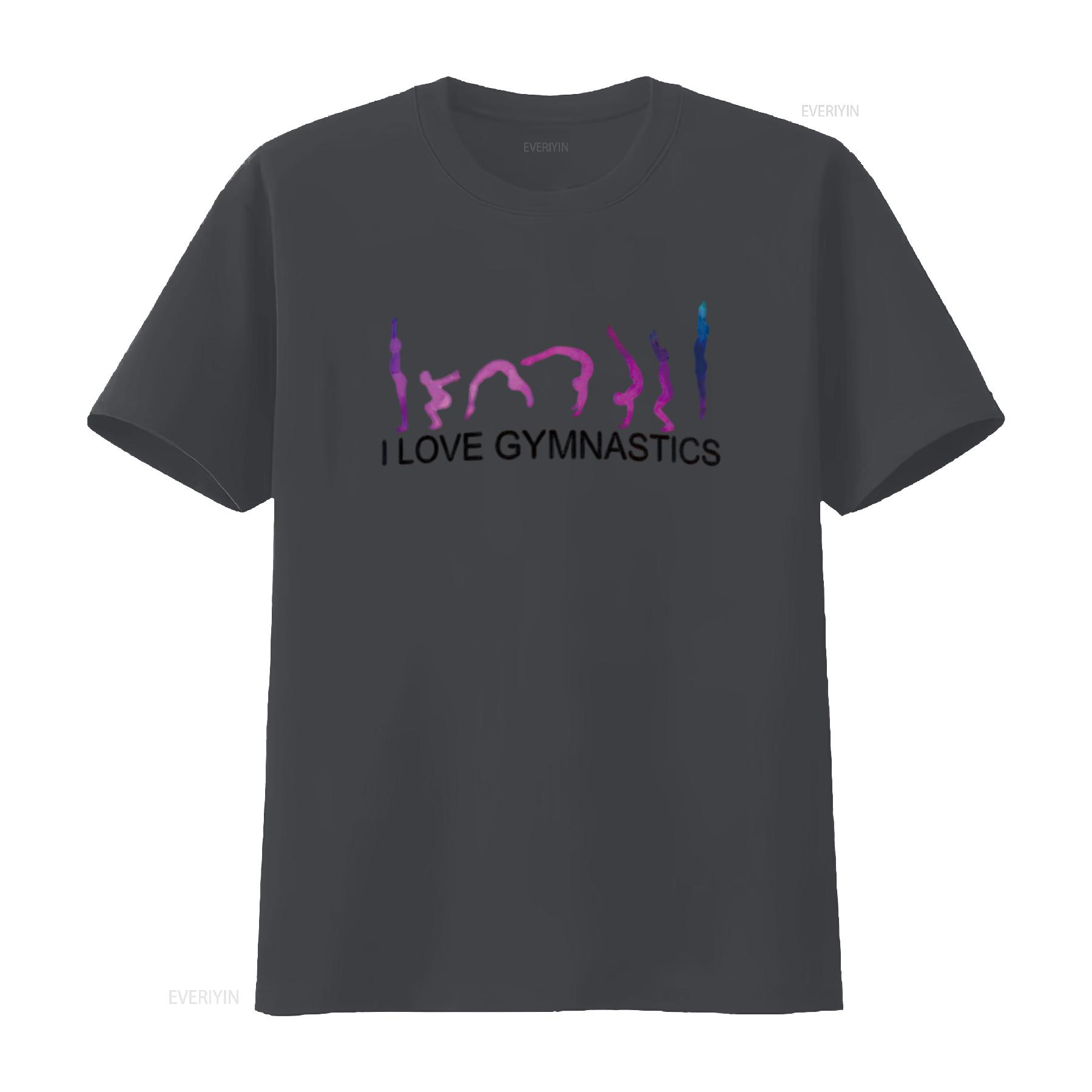 

Girls Gymnastic Floor Routine I Love Gymnastics Womens T Shirt White Medium vintage Washed Versatile Slightly streetwear 4XL