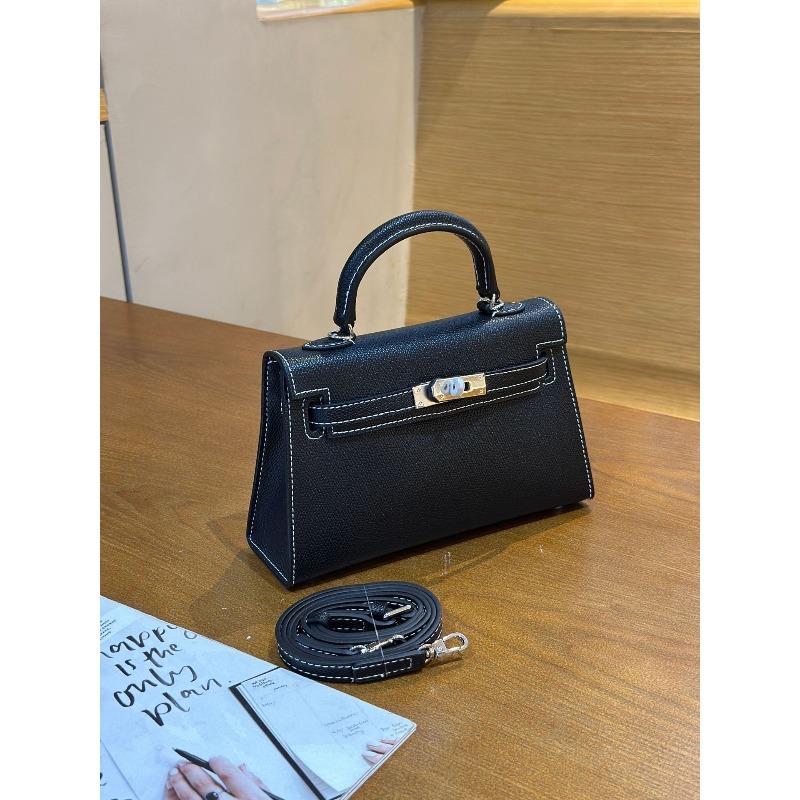 New trendy second-generation mini Kelly bag shoulder messenger bag niche contrasting handbag