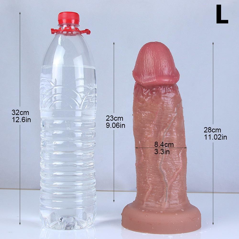 Dildo – 3.7 Inch Super Huge Silicone Dildo | Realistic Thick Suction Cup Penis, Soft Skin-Friendly Anal Plug, Vaginal Masturbation Adult Sex Toy