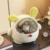 Desktop Storage Box Trash Can with Transparent Lid Large Capacity Cartoon Shape Cute Multi-Function Garbage Can
