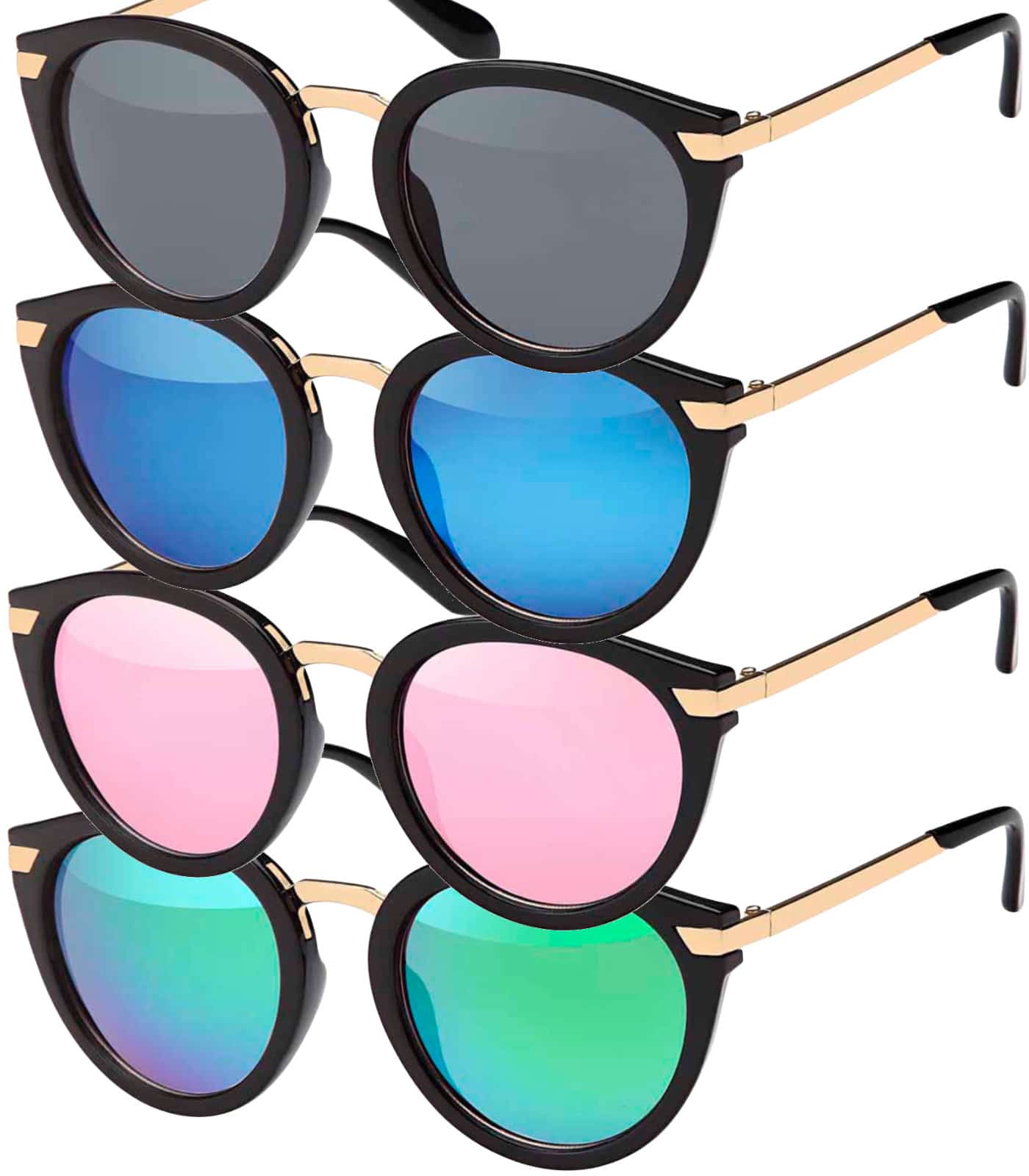 

Жіночі ретро сонцезахисні окуляри One Size Яскраво-рожевий