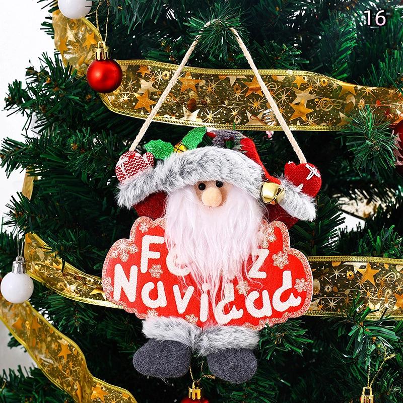 Christmas Doll Ornament Hanging Pendant Father Christmas Snowman Used For Holiday Home Decor Christmas Tree Party Acesssories