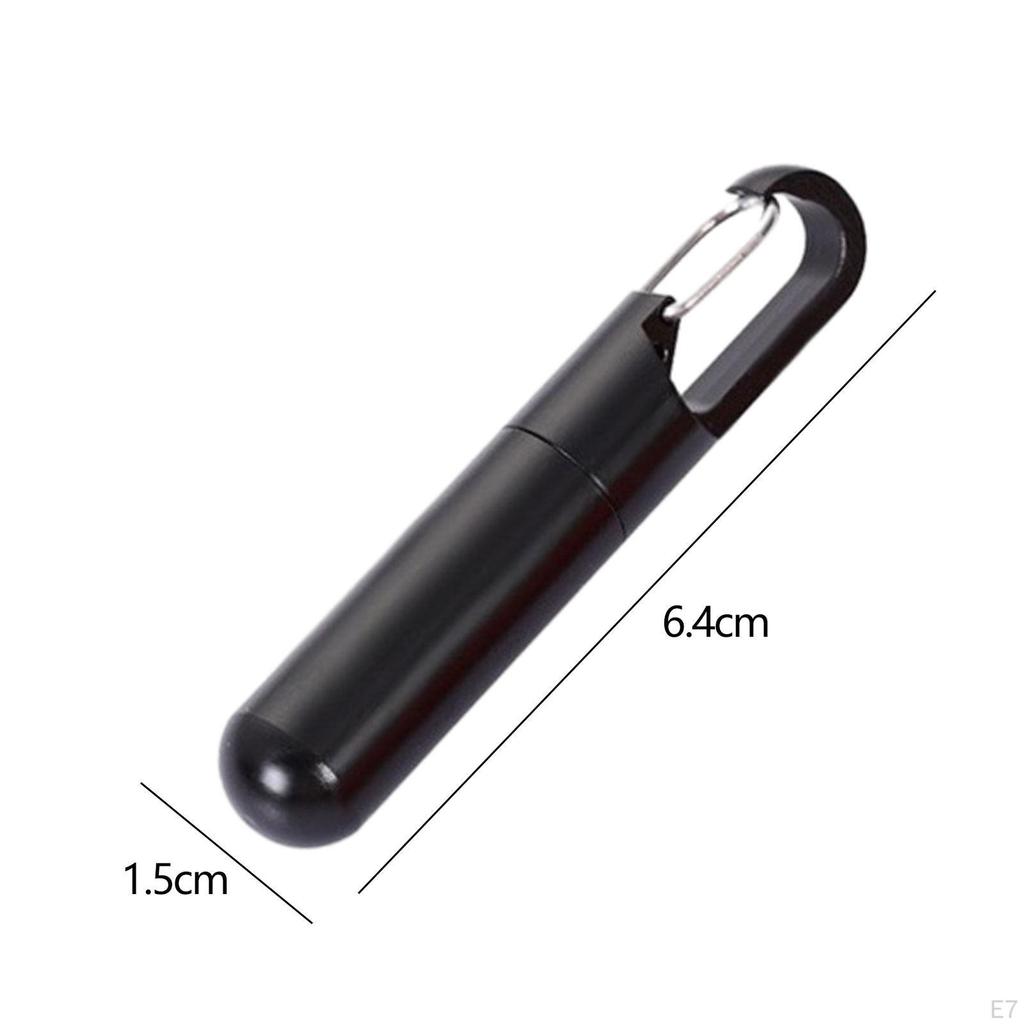 Keychain Pill Holder Metal Portable Case Container for Office Purse Outdoor