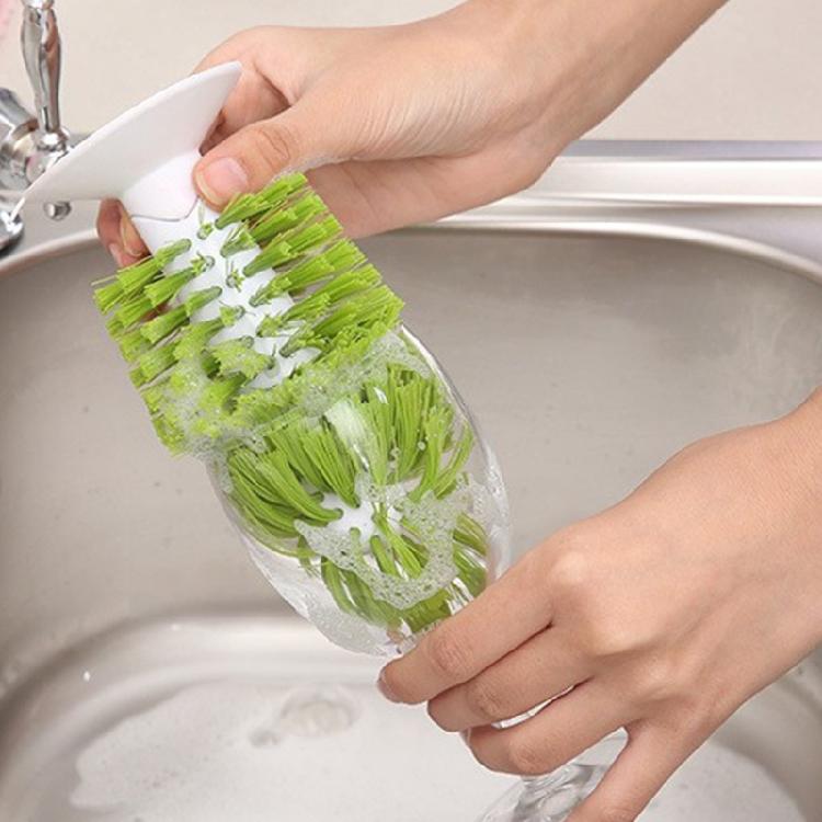 Kitchen Vertical Suction Cup Sink Cup Brush Glass Cleaning Scrub Tool Kitchen Bottle Cleaning Washing Brush