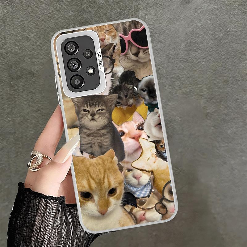 Crying Cats Combine Memes Shockproof Phone Case for Samsung A17 A16 A15 A14 A37 A57 A36 A56 A26 A35 A55 A25 A34 A54 A24 A13 A23