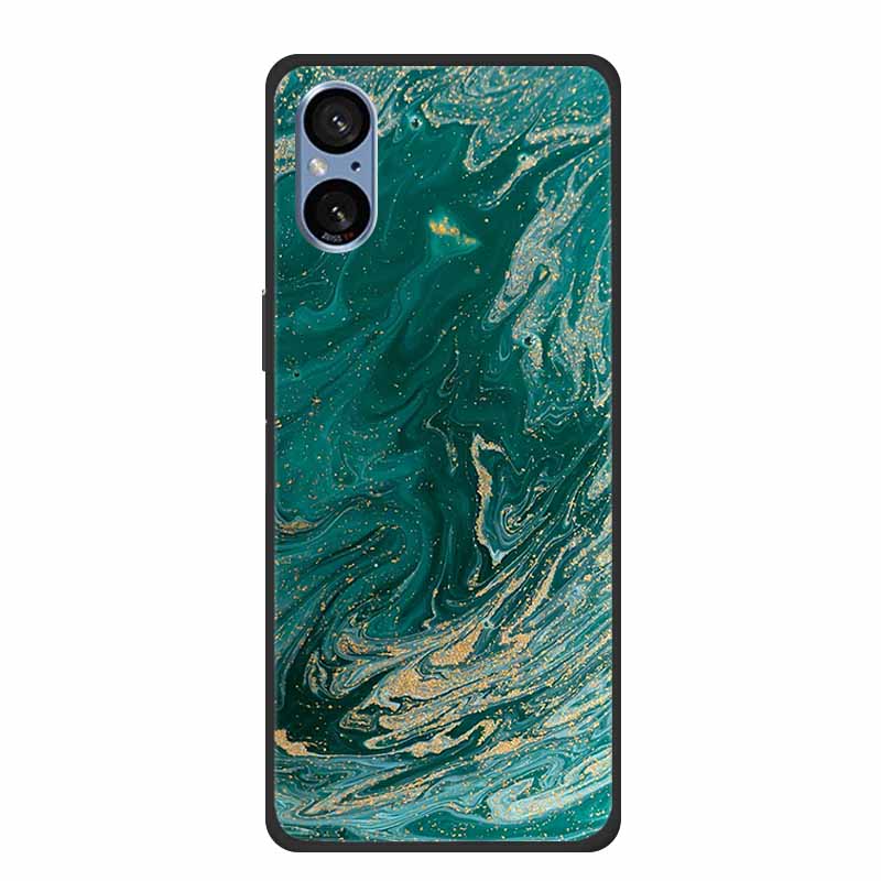 For Sony Xperia 5 V Case Marble Shockproof Soft Silicone TPU Back Cover For Sony Xperia5 V 5V 5G Phone Cases XQ-DE54 New Fundas