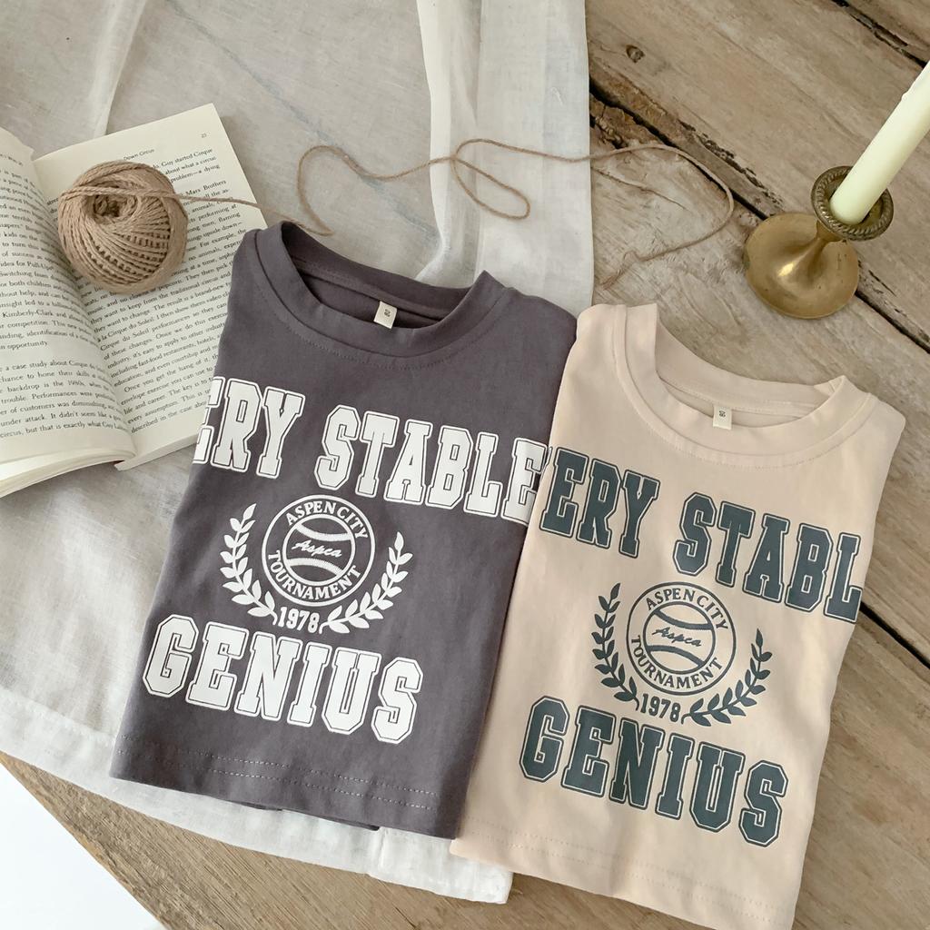 Dzieci Chłopiec Moda Litera T-shirt Wszechstronne T-shirty na przód ramię Dziewczynki Wysokiej jakości bawełna Cienkie Wygodne Wciągane Bluzki