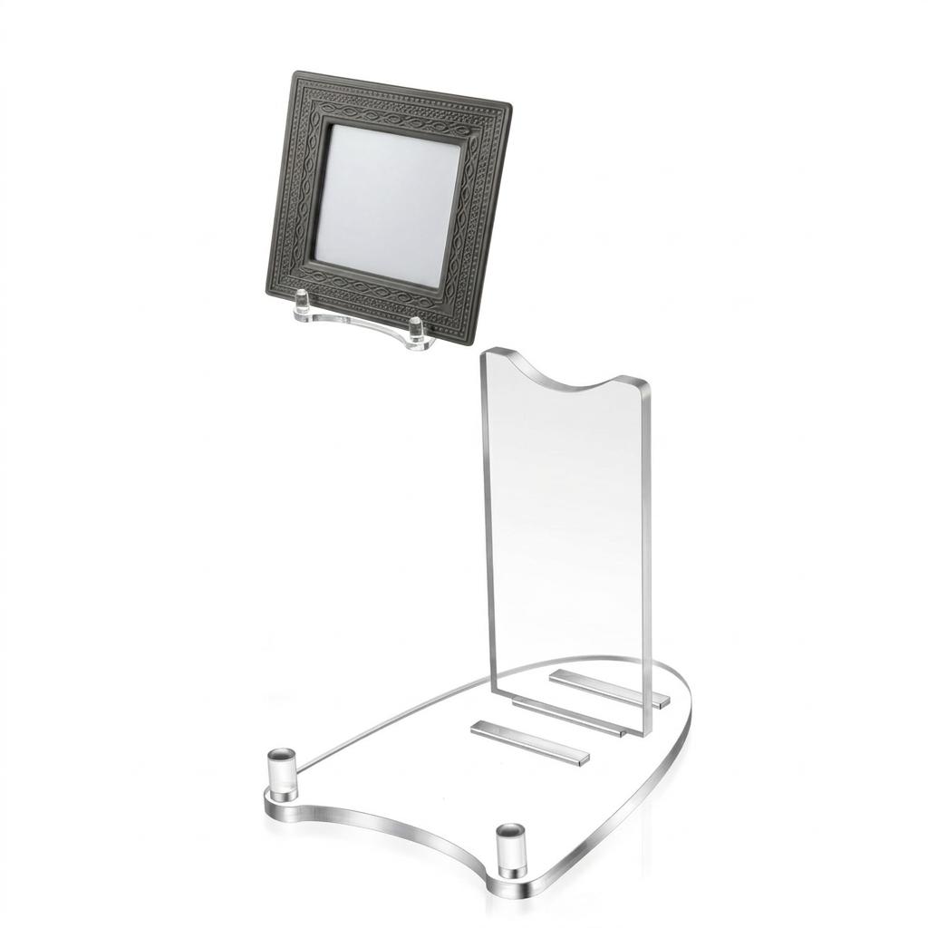 Adjustable Clear Acrylic Display Stand, Stable Easel for 7-12 Inch Photo Frames Decorative Plates Books