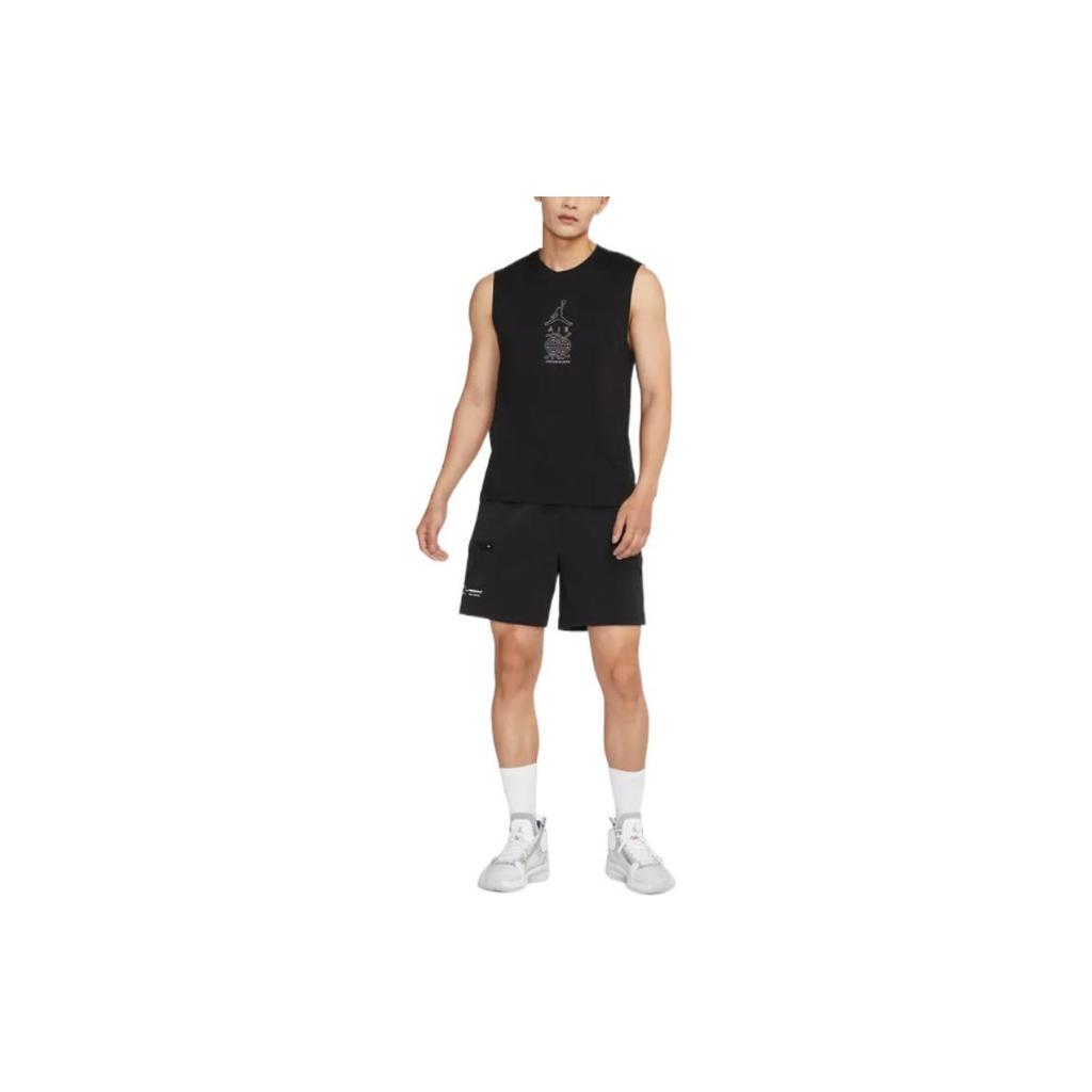 Jordan Dongdan Logo Print Sleeveless Training Vest Men Tops Black DV6277-010