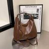 Simple Faux Leather Tote Bag New Commuter Shoulder Bag for College Students