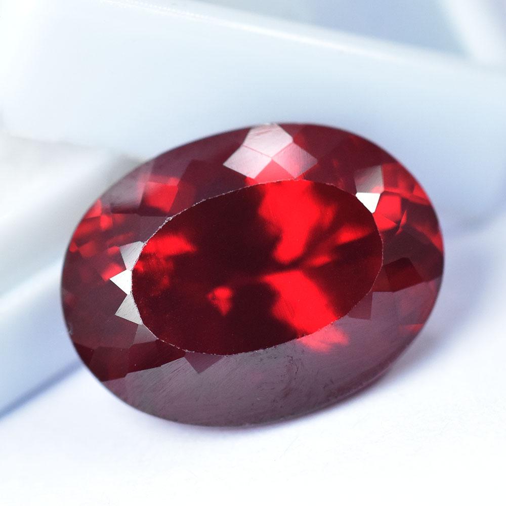 Natural Pigeon Blood Red Ruby Loose Gemstone Mozambique Oval Cut 25.40 ct for Jewelry Designs