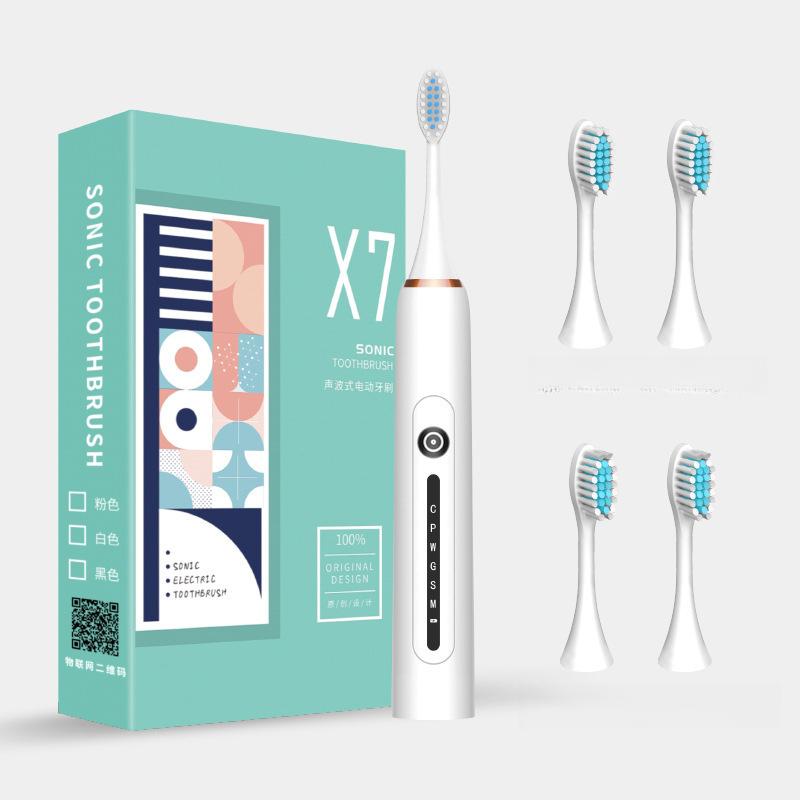 Electric Toothbrush Smart Home Sonic Portable Couple Toothbrush Soft Hair Adult Charging Set