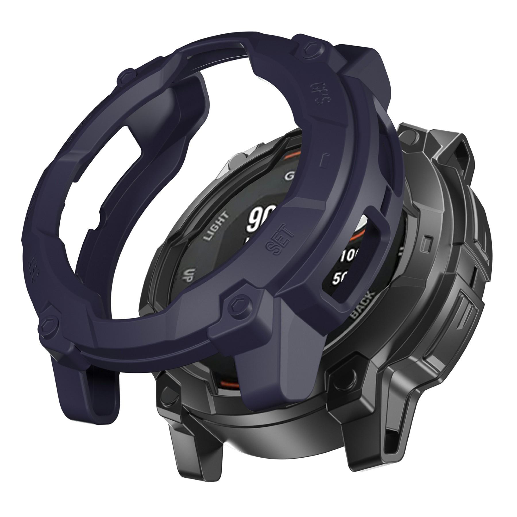 

For Garmin Instinct 3 Solar 50mm Protective Case Rugged Armor TPU Shell Watch Cover D