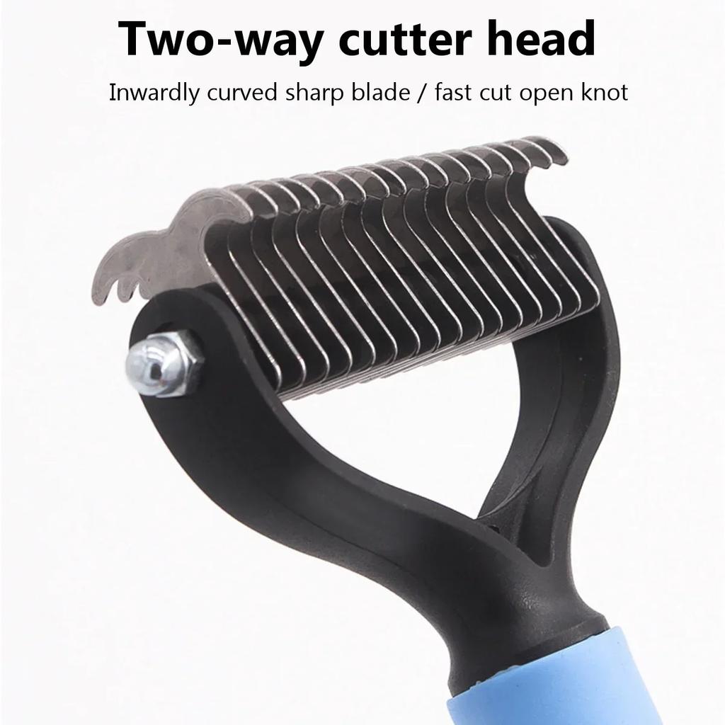 Double-sided Dog Grooming Brush Pet Hair Removal Comb for Cats and Dogs Efficient Shedding Tool 1PC S L
