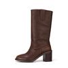 Barbara Leather 7cm Half Long Boots Bbg868br